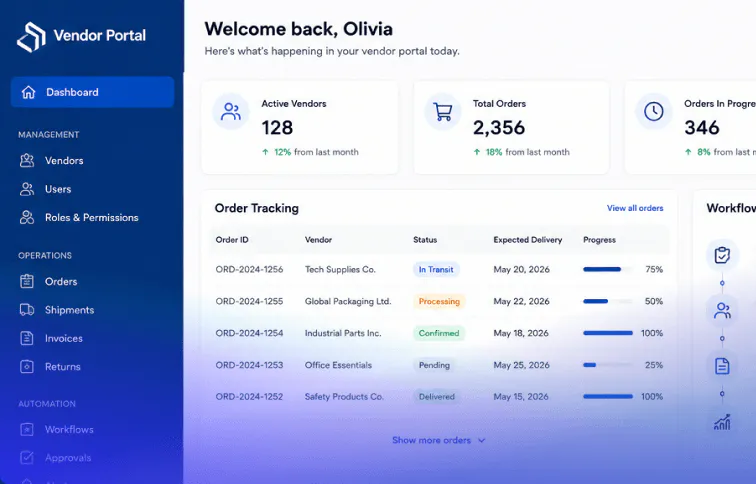 Supplier onboarding system solution image